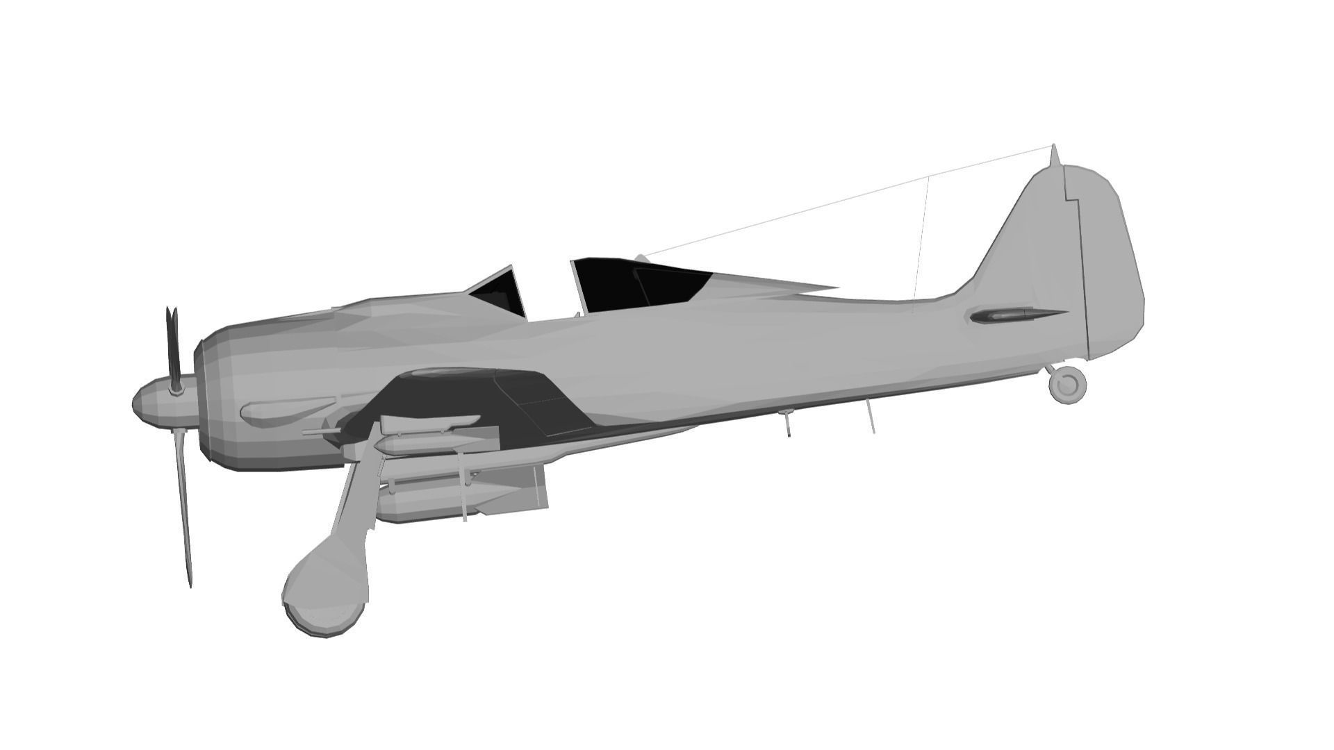 Focke-Wulf Fw 190 3D model_2