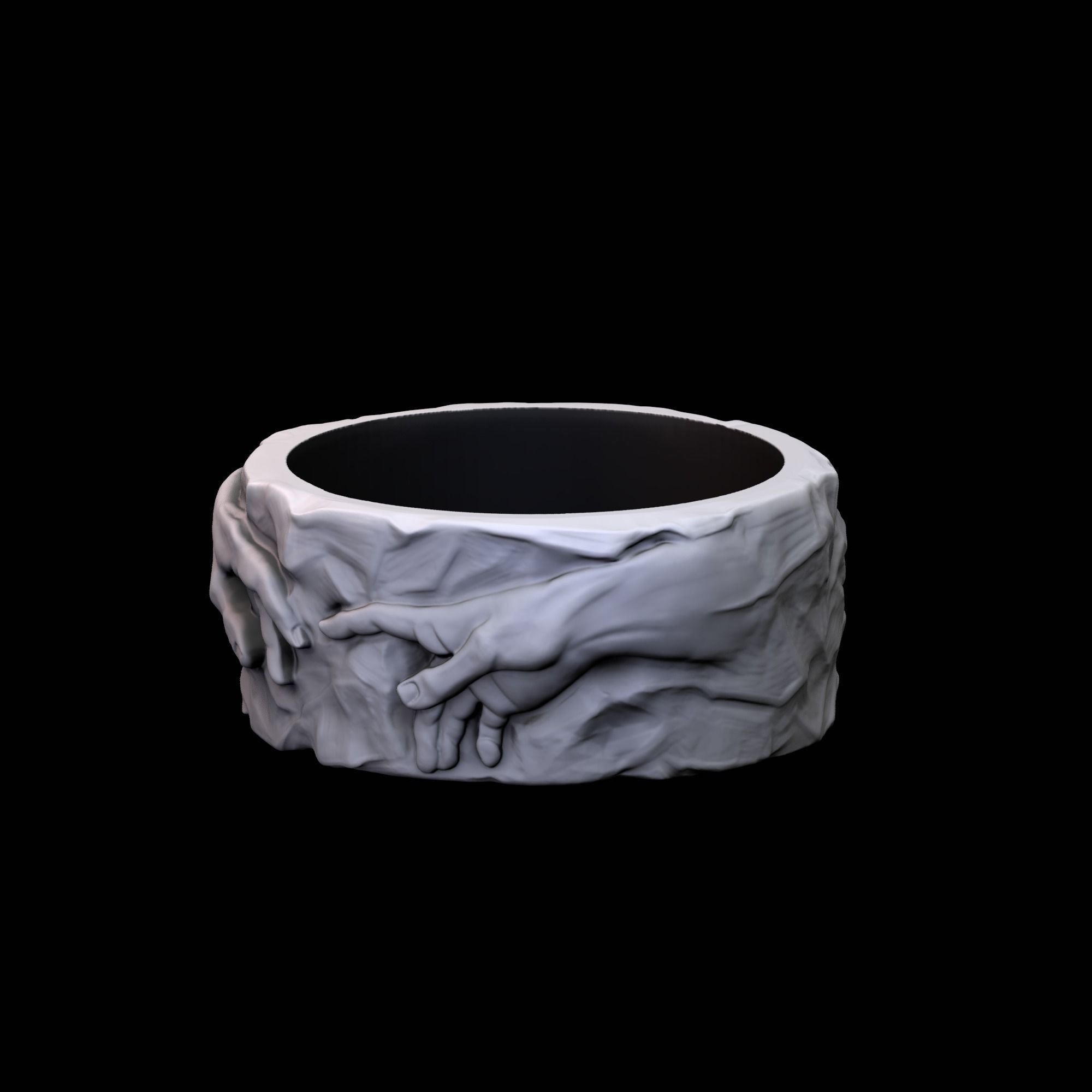 Ring The Creation Of Adam 3D print model_2