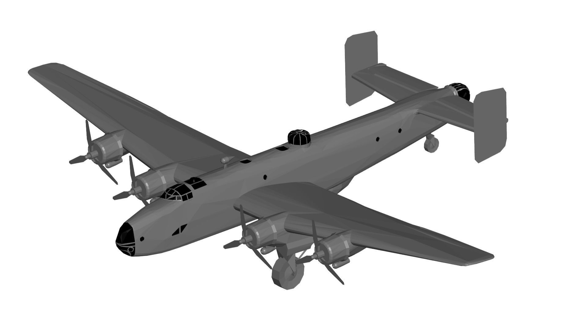 Handley Page Halifax 3D model_1
