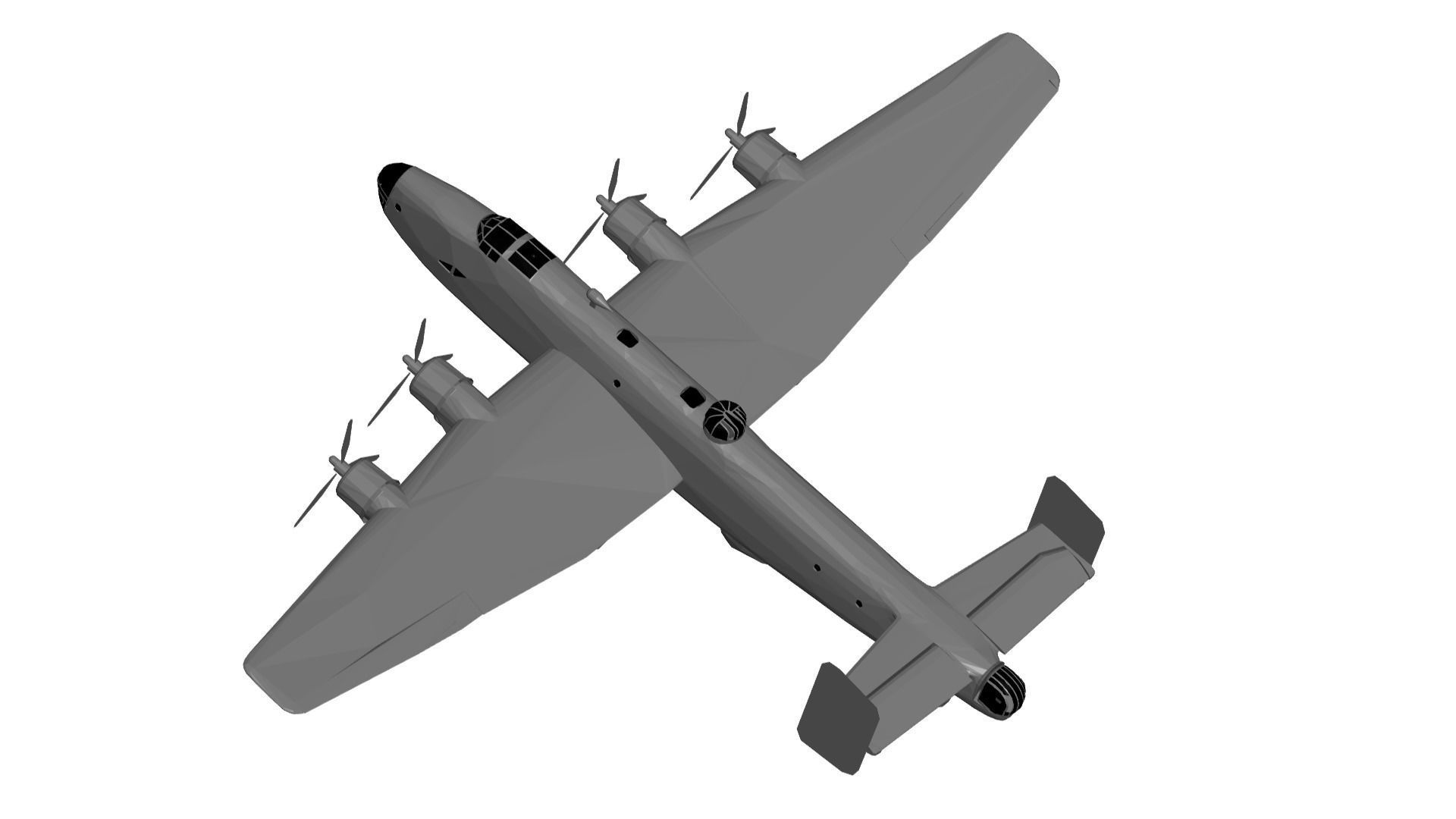 Handley Page Halifax 3D model_4