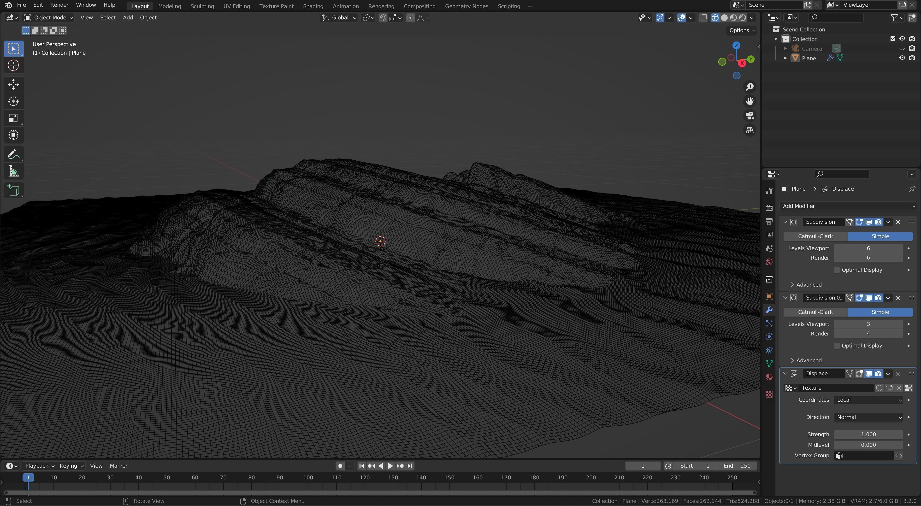 High-Poly Sandy Rock Formation Landscape Model Low-poly 3D model_4