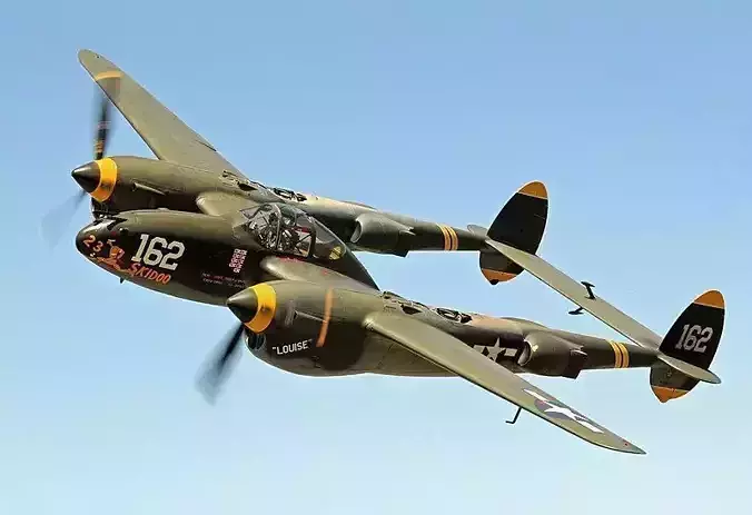Lockheed P-38 Lightning 3D model