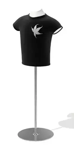 Mannequin Silver Base Black Top