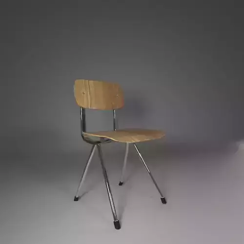Chrome and Wood Chair