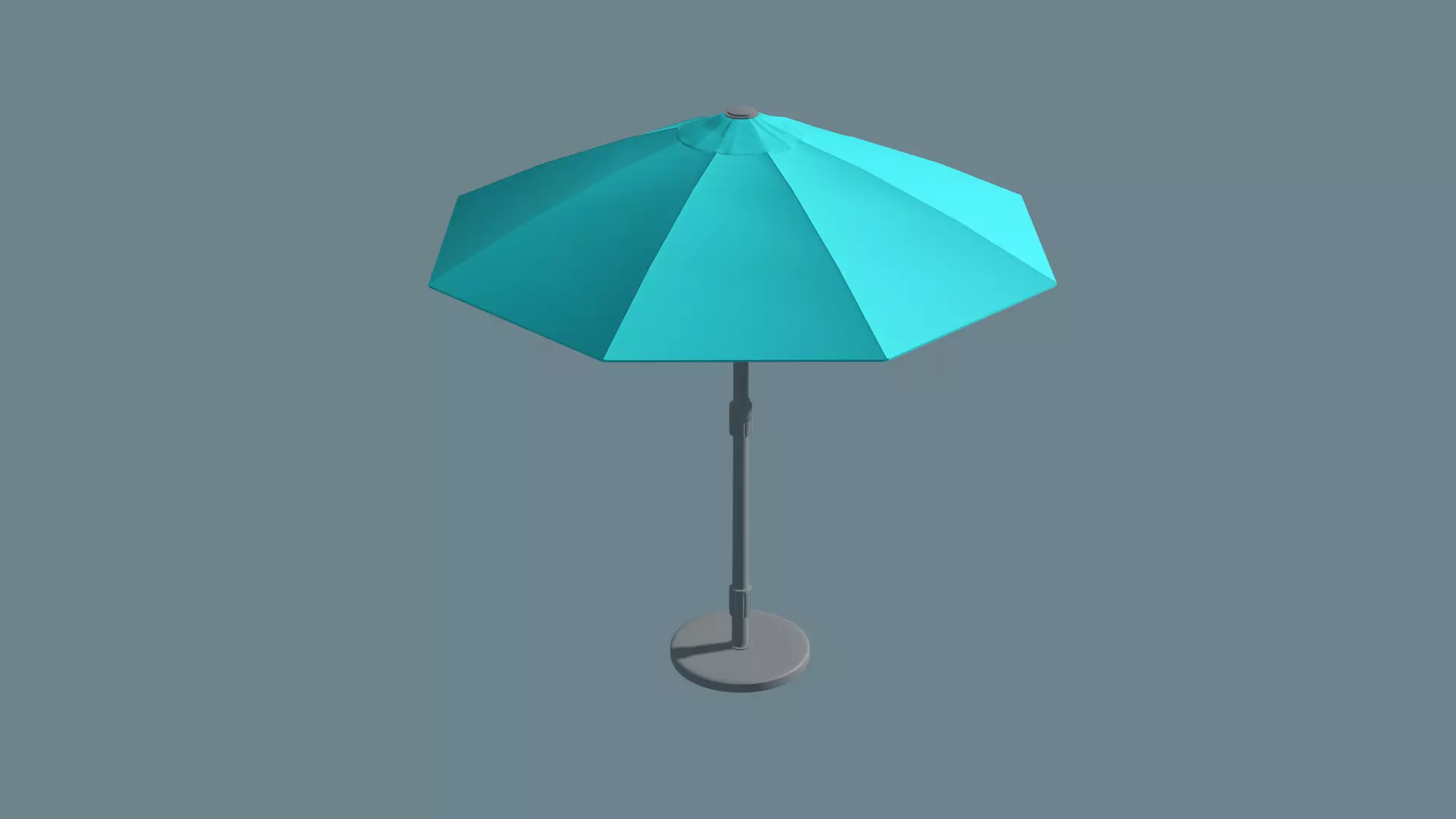 Umbrella Outdoor Turquoise 3D model