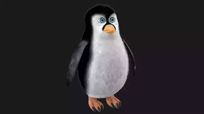 Realistic Penguin 3D Model with eyes