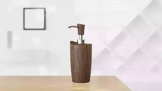 Wooden Soap Dispenser Low-poly 3D model