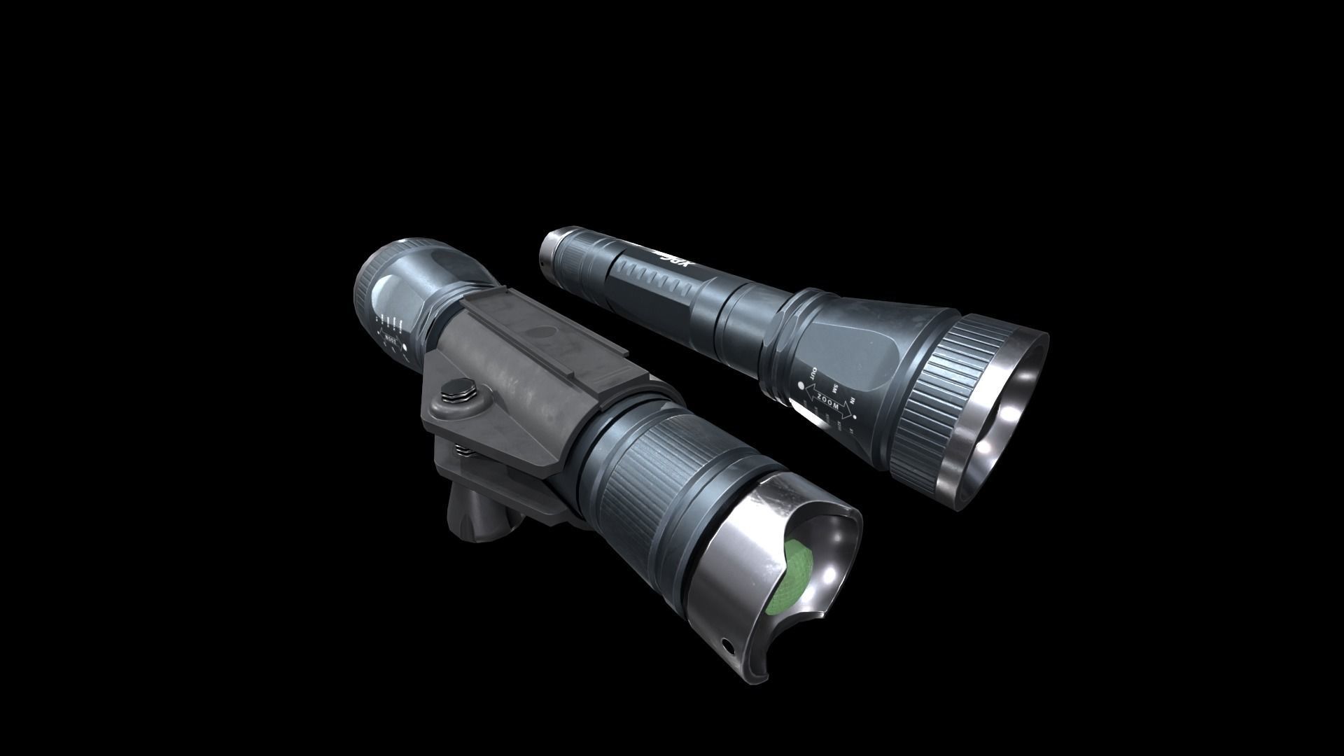 Flashlight B GameReady Free low-poly 3D model_6