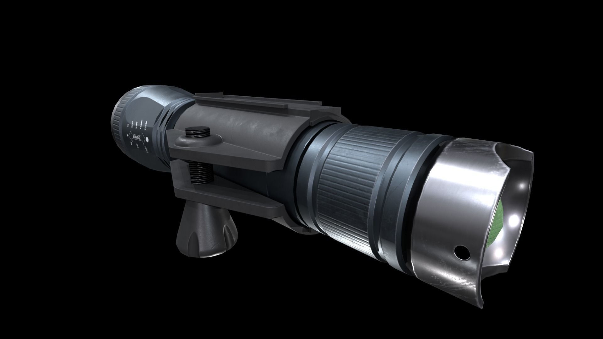 Flashlight B GameReady Free low-poly 3D model_8