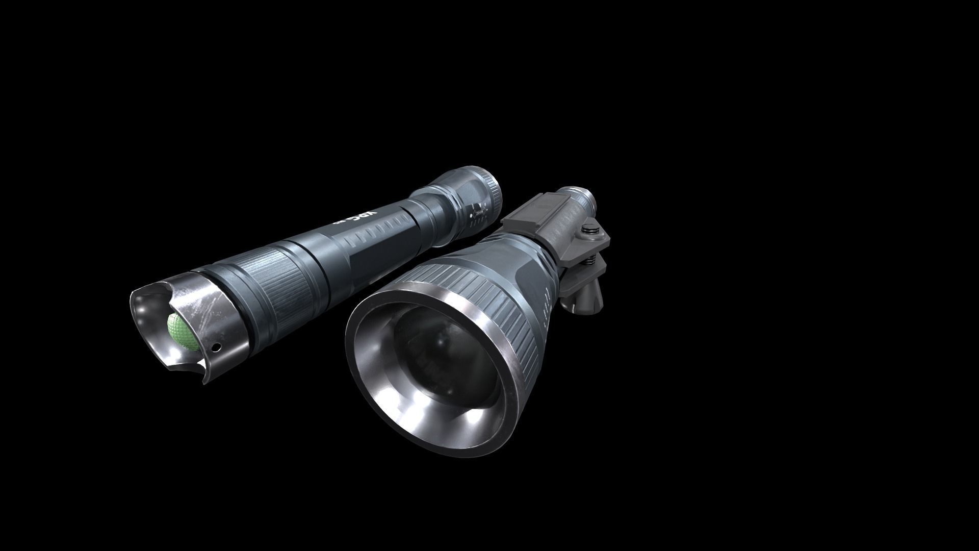 Flashlight B GameReady Free low-poly 3D model_5