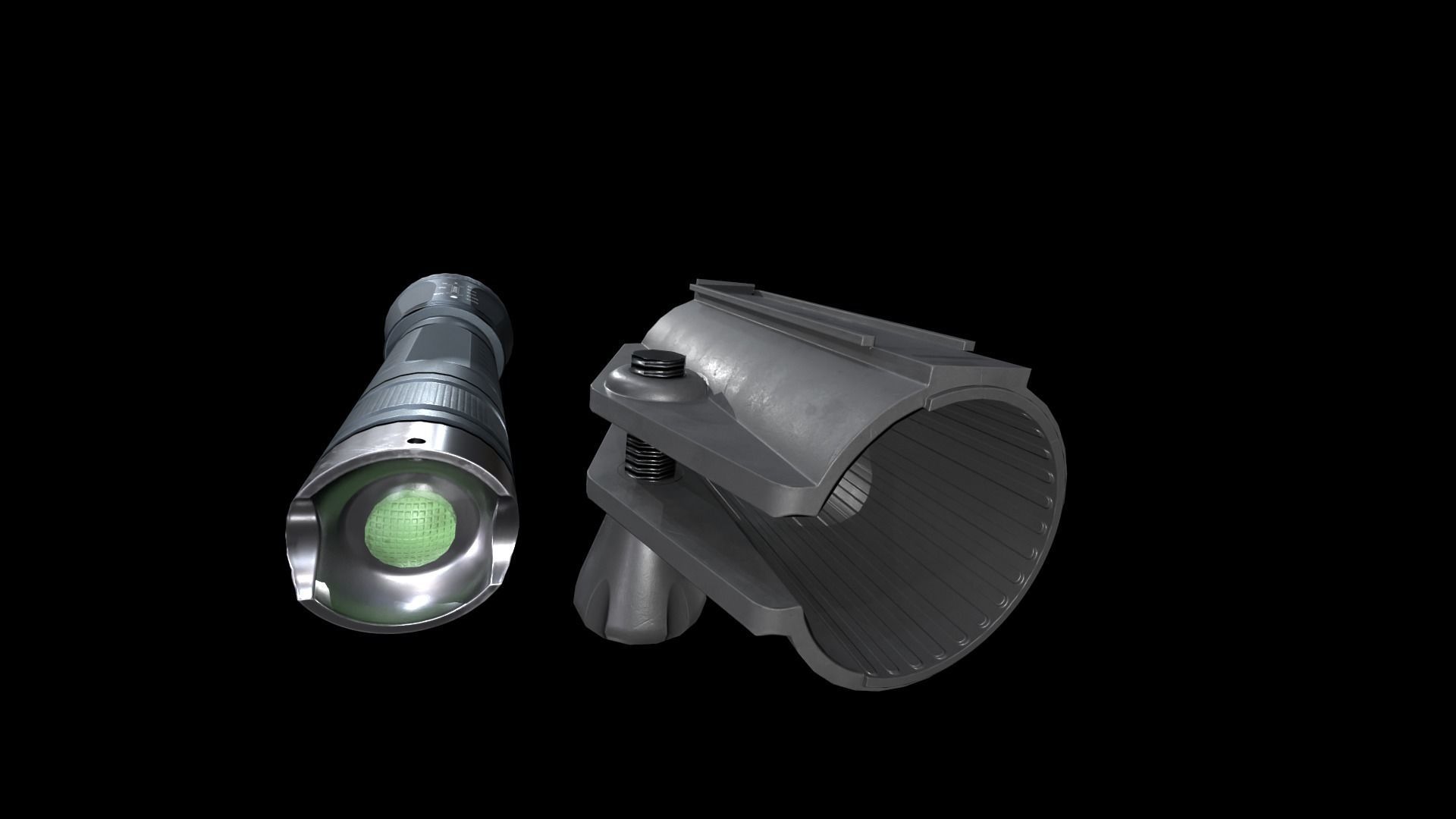 Flashlight B GameReady Free low-poly 3D model_16