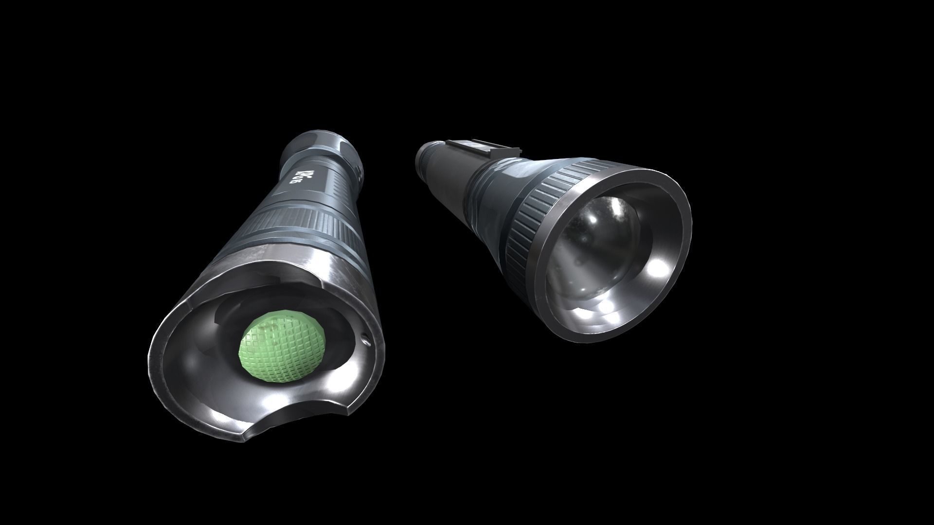 Flashlight B GameReady Free low-poly 3D model_1