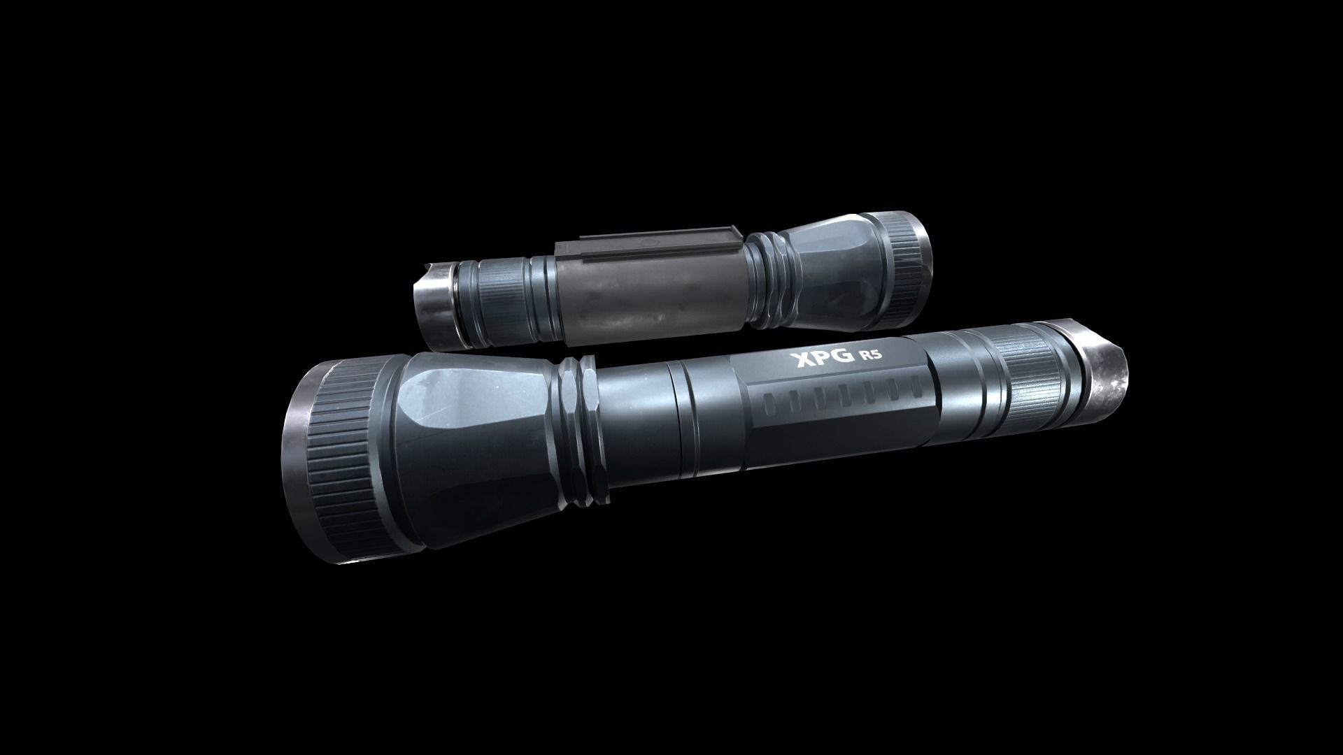 Flashlight B GameReady Free low-poly 3D model_7