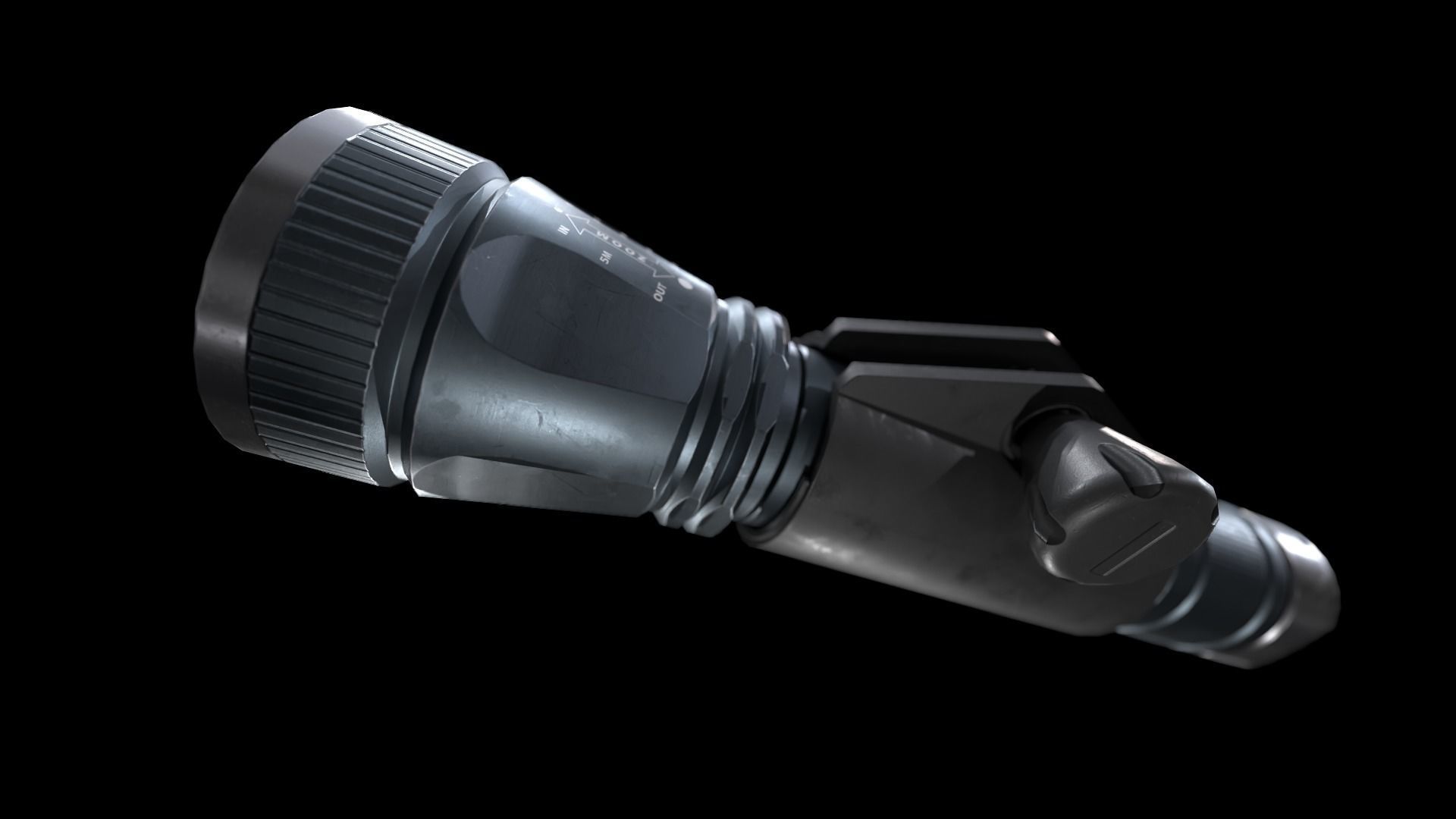 Flashlight B GameReady Free low-poly 3D model_3