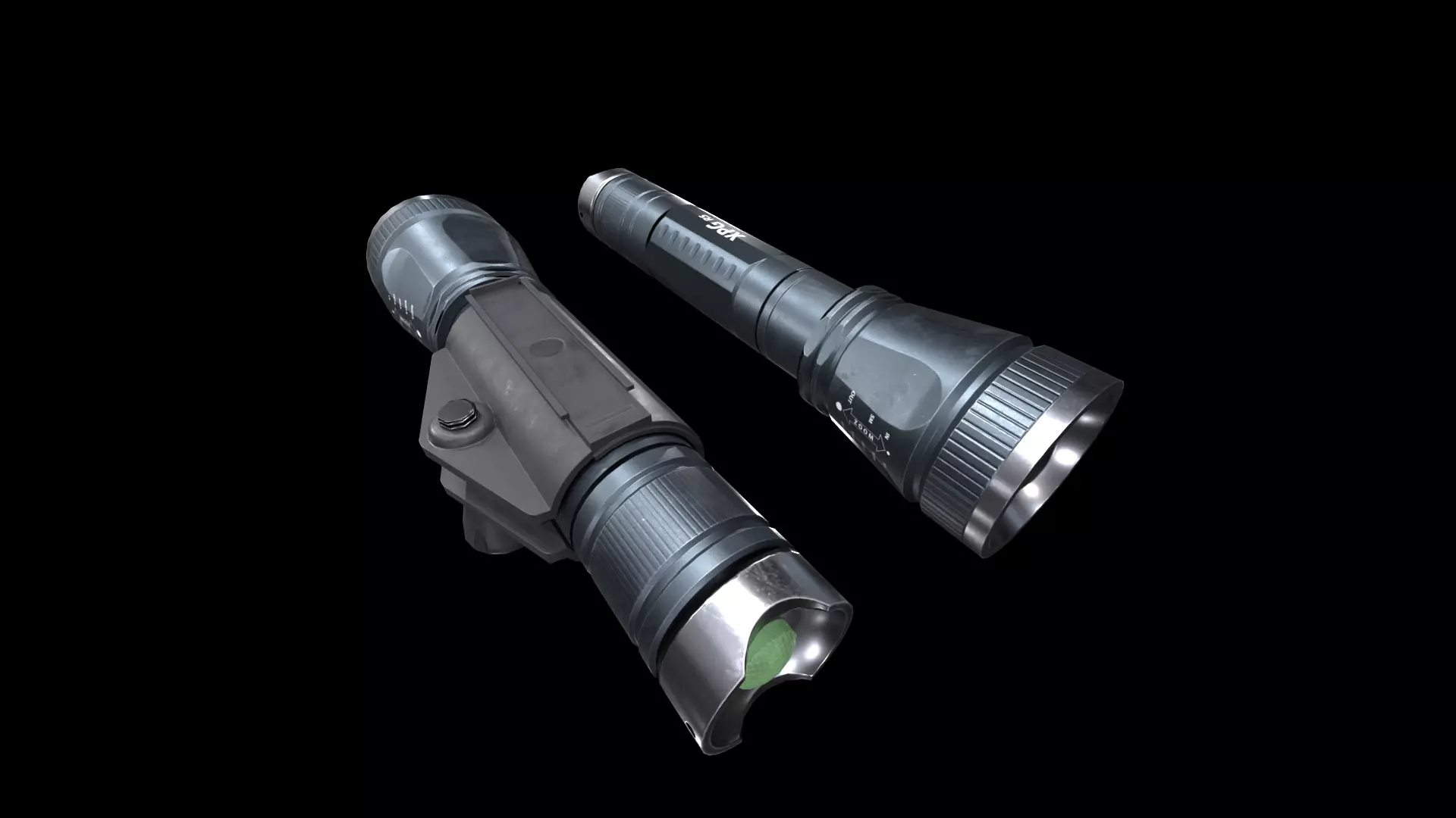 Flashlight B GameReady Free low-poly 3D model_0