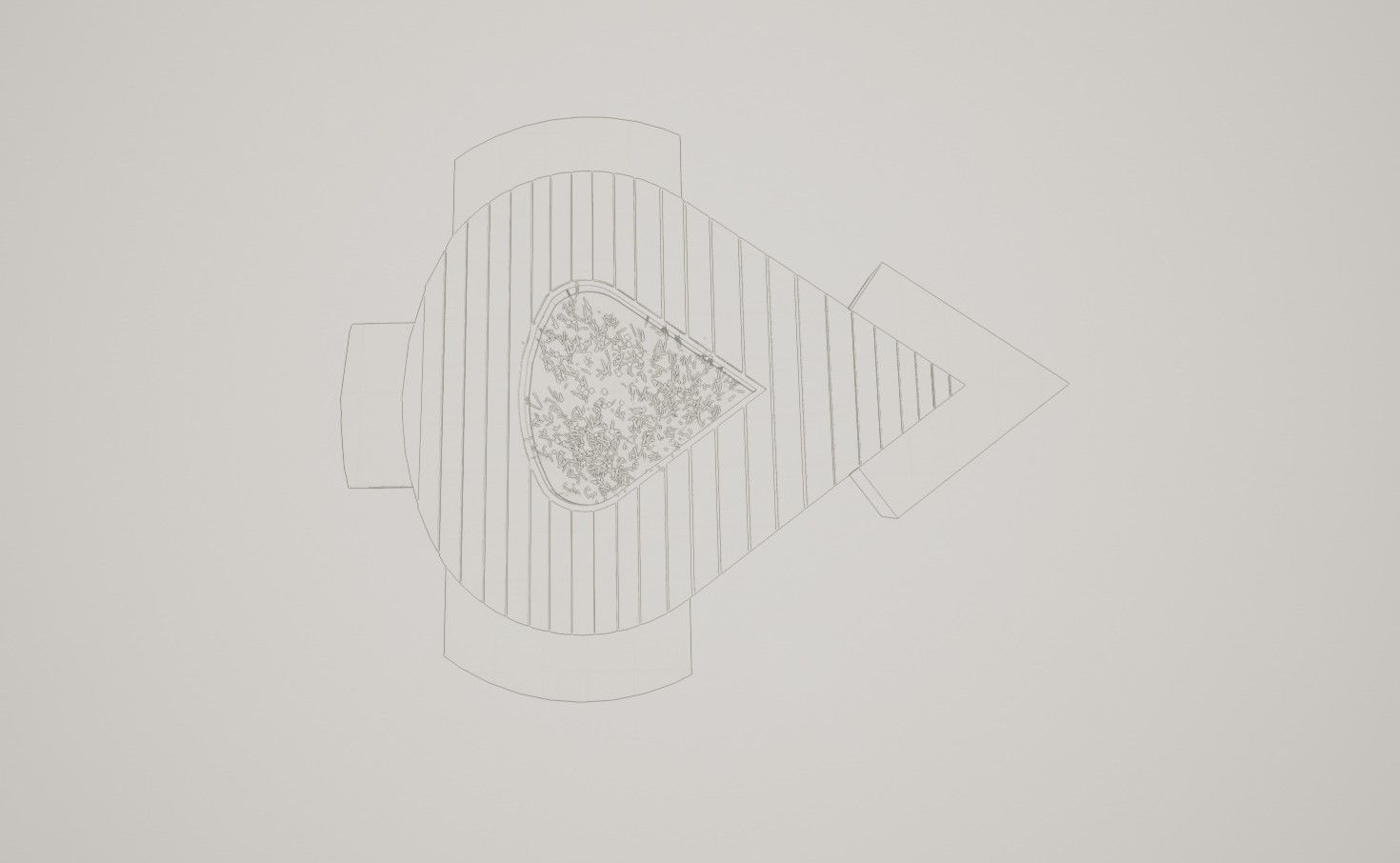 Modern bench design  3D model_2