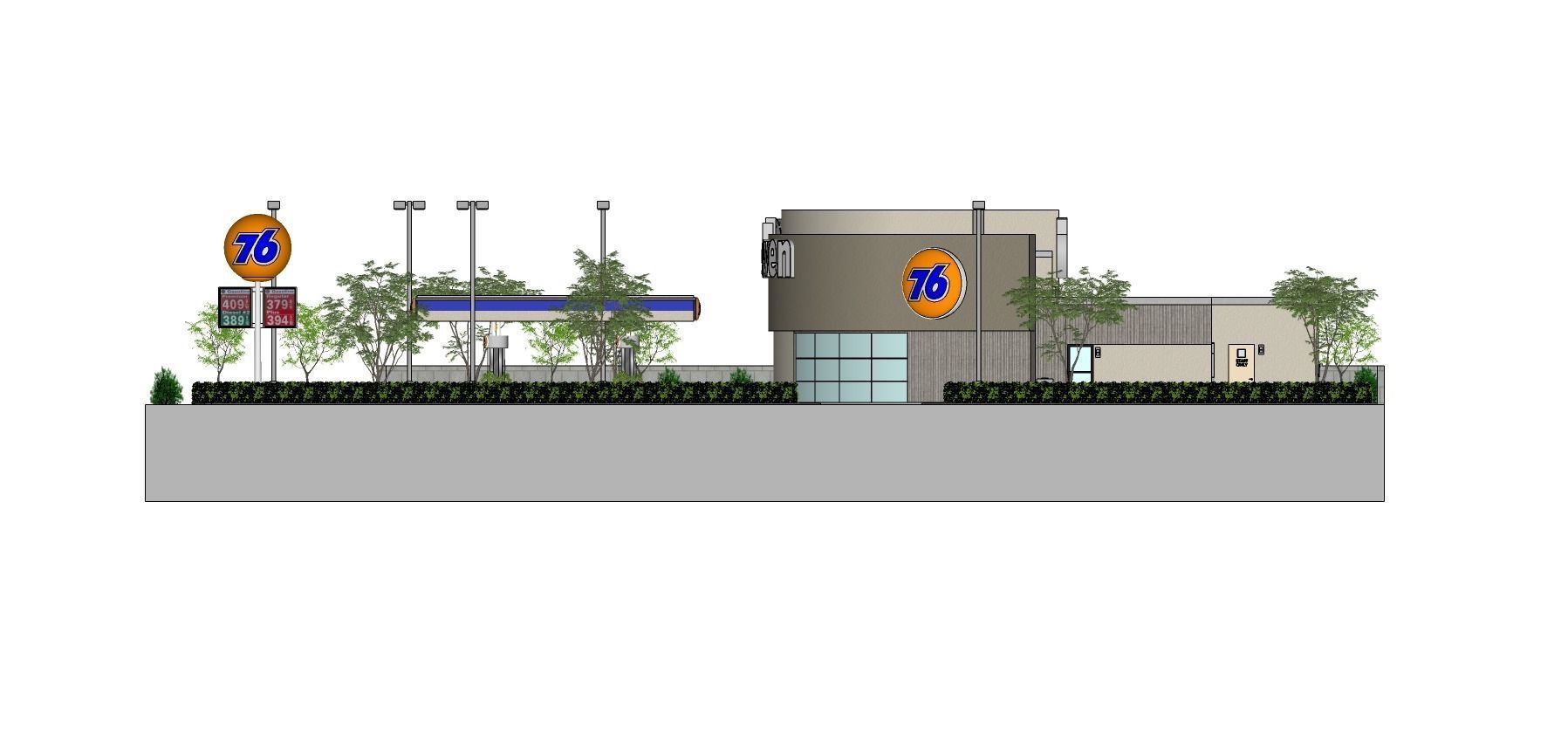 7eleven Gas Station - Updated as obj dae blender and sketchup Low-poly 3D model_23