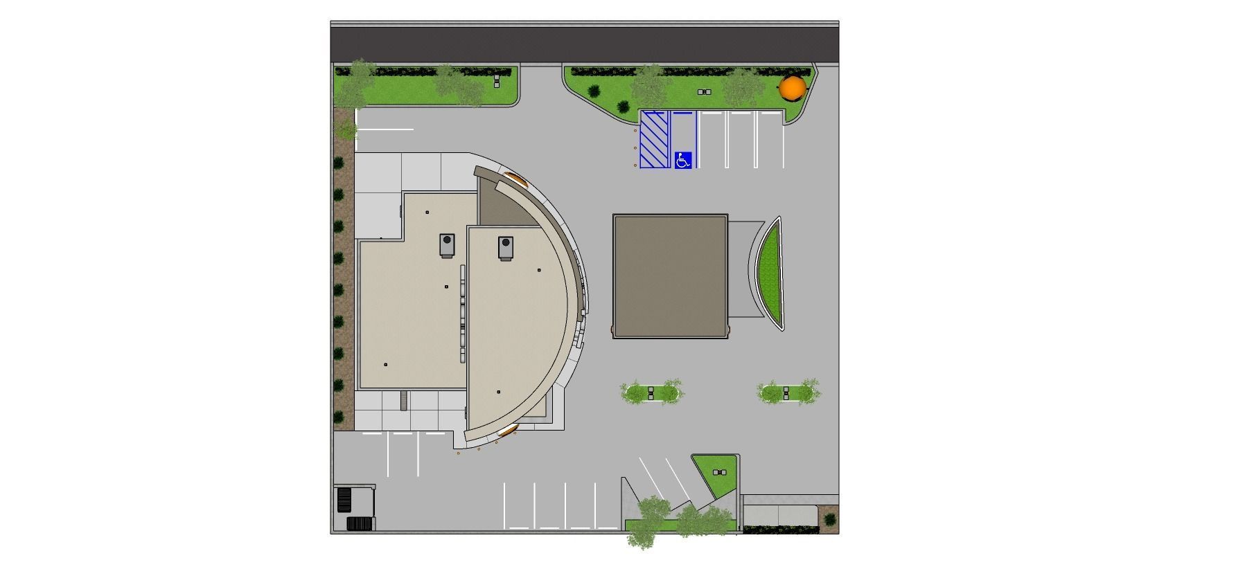 7eleven Gas Station - Updated as obj dae blender and sketchup Low-poly 3D model_28