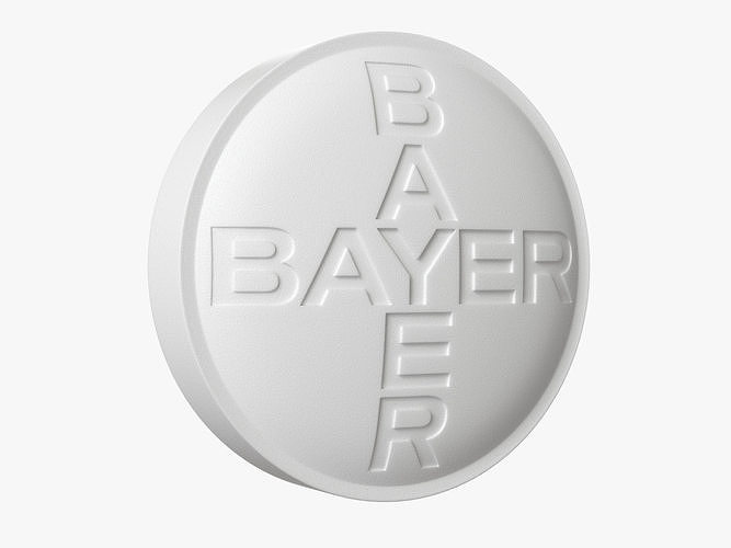 Bayer Pill 3D model