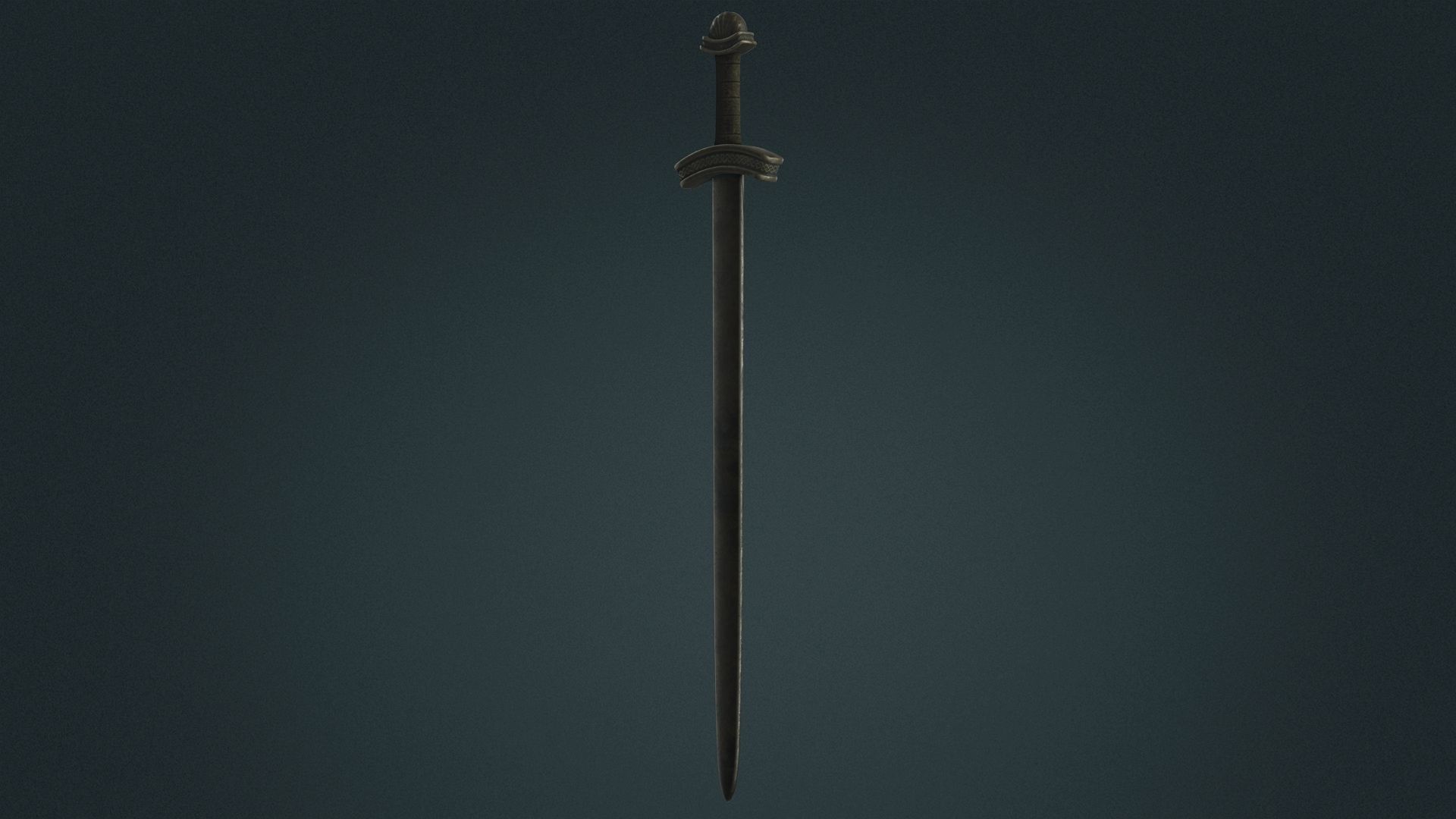 Viking Sword A - Fantasy Weapon Low-poly 3D model_3