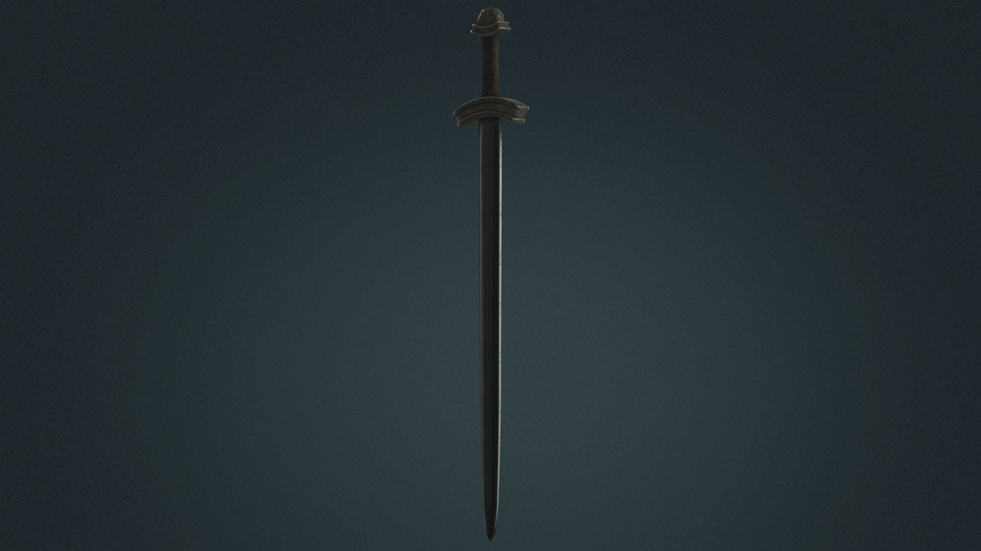 Viking Sword C - Fantasy Weapon Low-poly 3D model_11