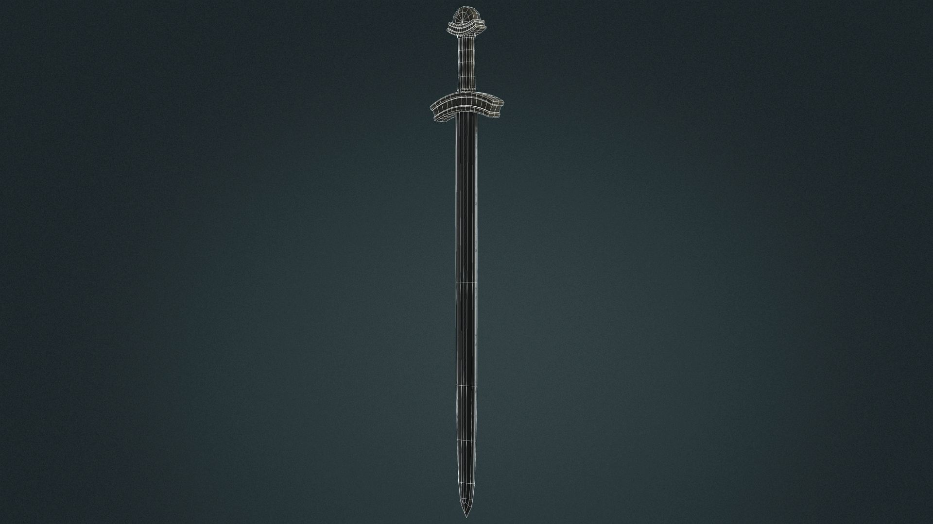 Viking Sword C - Fantasy Weapon Low-poly 3D model_15