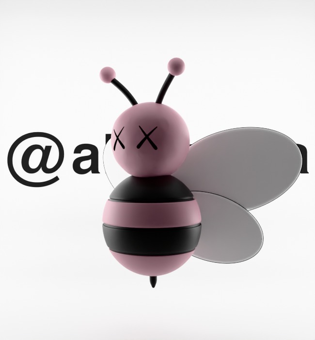 Kaws Dior Bee Textured Low-poly 3D model_4