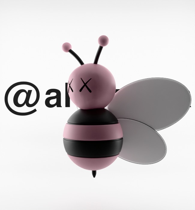 Kaws Dior Bee Textured Low-poly 3D model_5