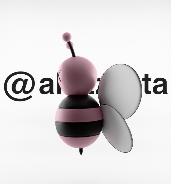 Kaws Dior Bee Textured Low-poly 3D model_10