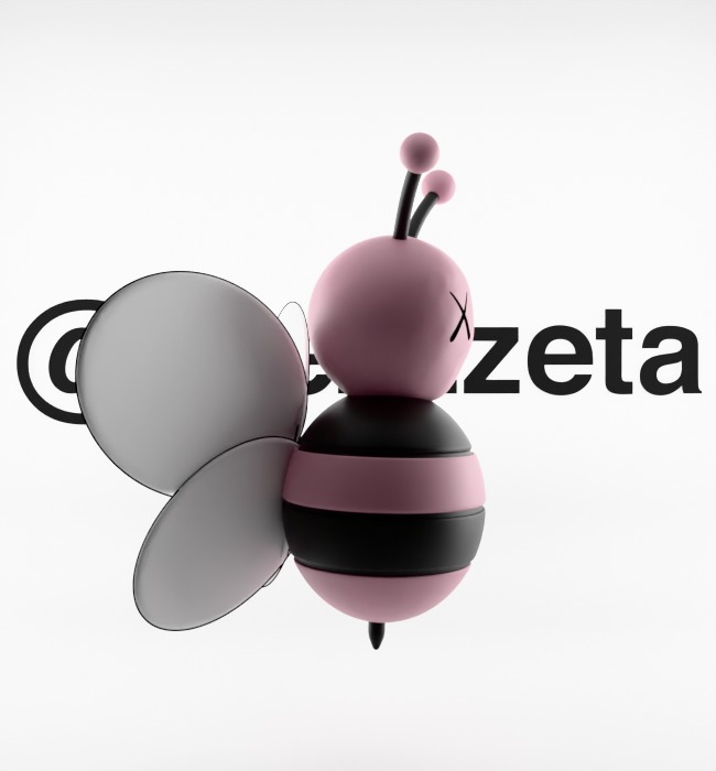 Kaws Dior Bee Textured Low-poly 3D model_29