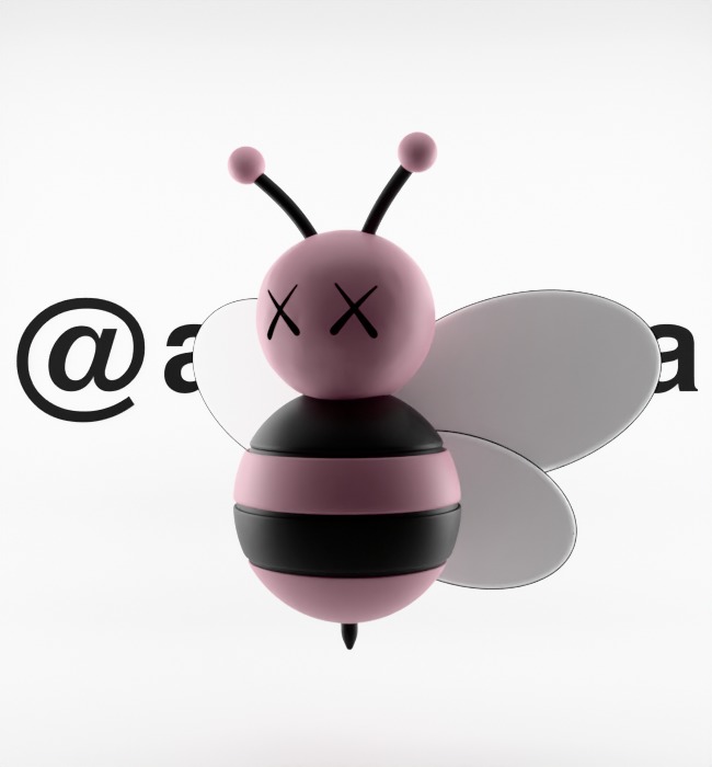 Kaws Dior Bee Textured Low-poly 3D model_3