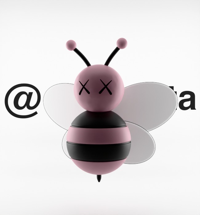 Kaws Dior Bee Textured Low-poly 3D model_2