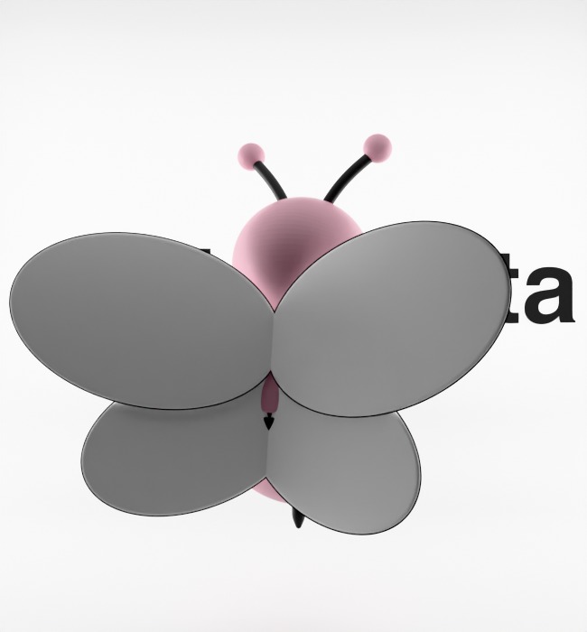 Kaws Dior Bee Textured Low-poly 3D model_21