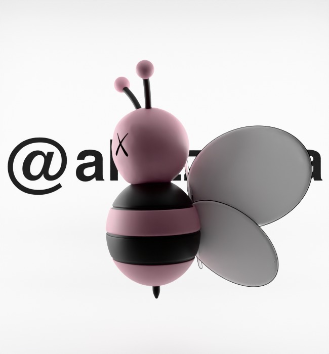 Kaws Dior Bee Textured Low-poly 3D model_8