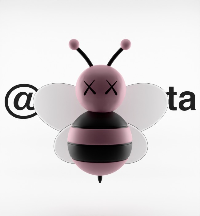 Kaws Dior Bee Textured Low-poly 3D model_1