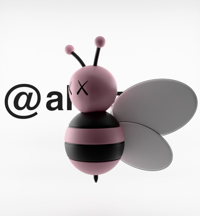 Kaws Dior Bee Textured Low-poly 3D model_6