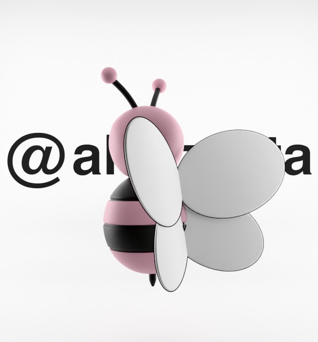 Kaws Dior Bee Textured Low-poly 3D model_14