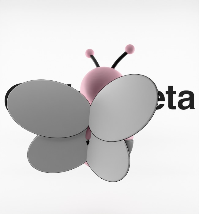 Kaws Dior Bee Textured Low-poly 3D model_22