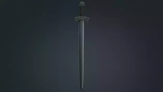 Viking Sword D - Fantasy Weapon Low-poly 3D model