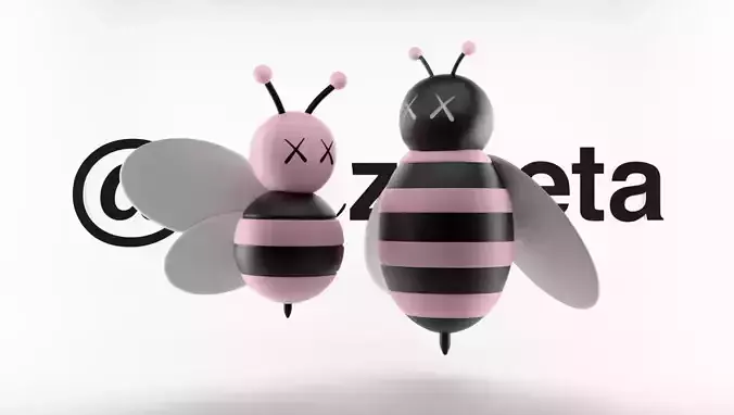 Kaws Dior Bee x Dior Bee 2 Textured Low-poly 3D model