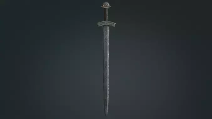 Viking Sword E - Fantasy Weapon Low-poly 3D model