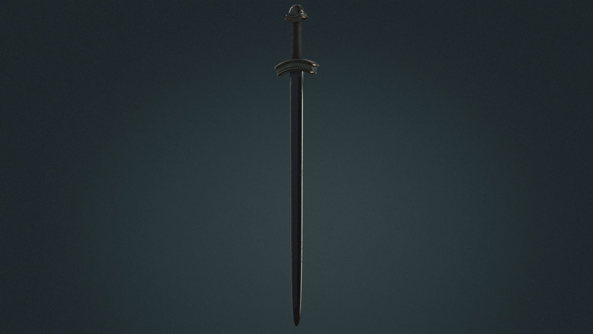 Viking Sword F - Fantasy Weapon Low-poly 3D model_11