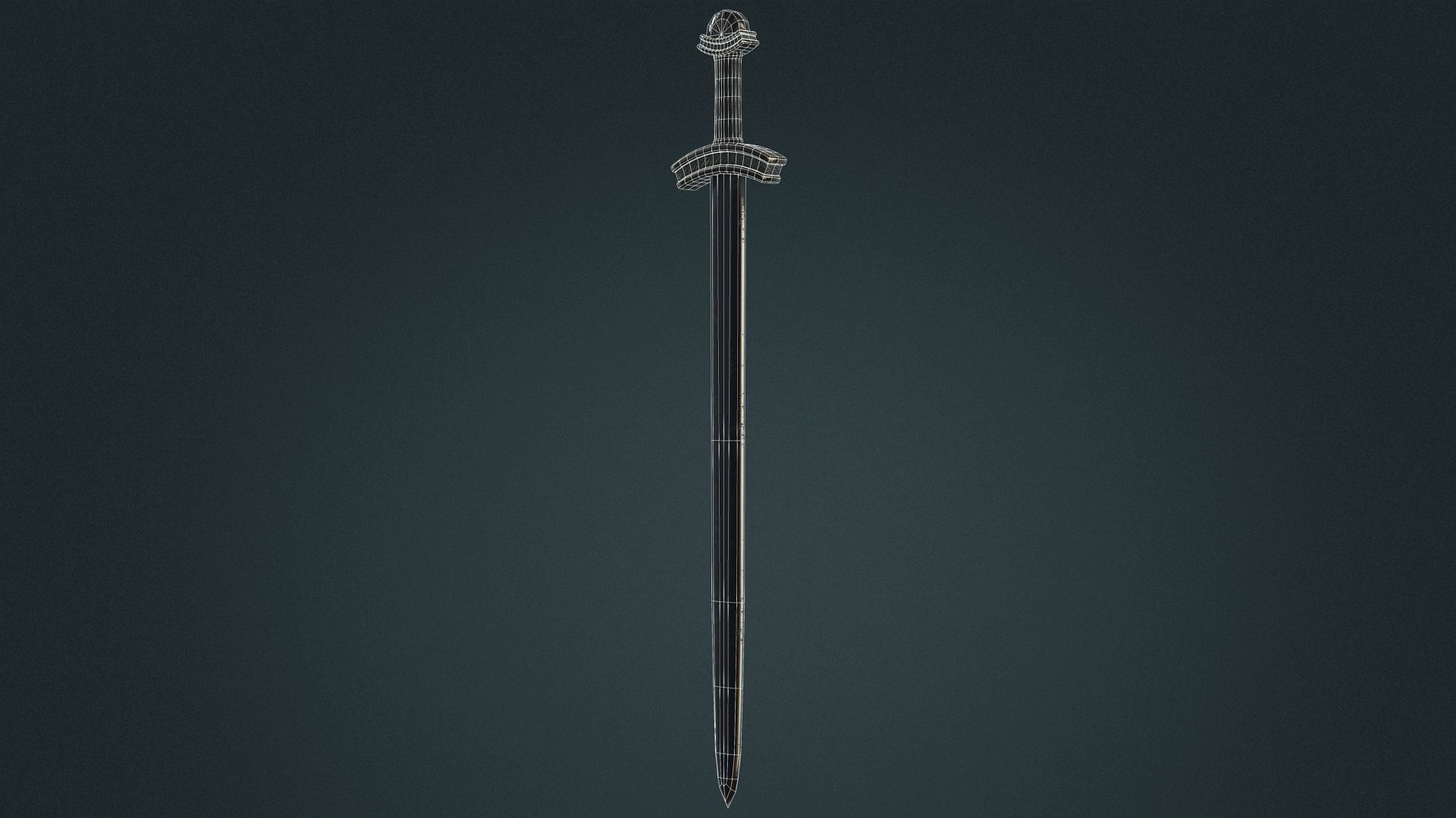 Viking Sword F - Fantasy Weapon Low-poly 3D model_15
