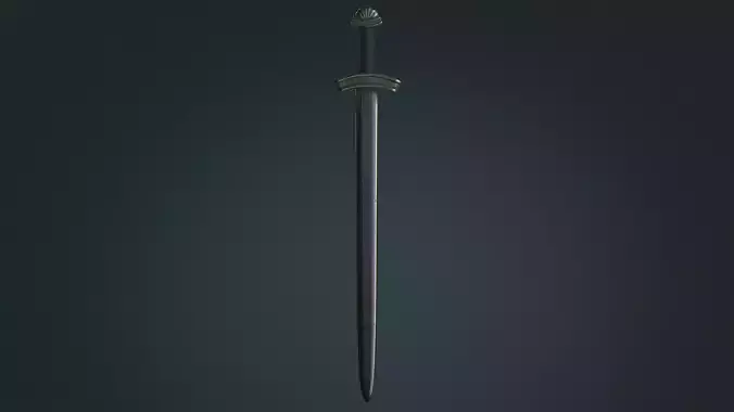 Viking Sword F - Fantasy Weapon Low-poly 3D model