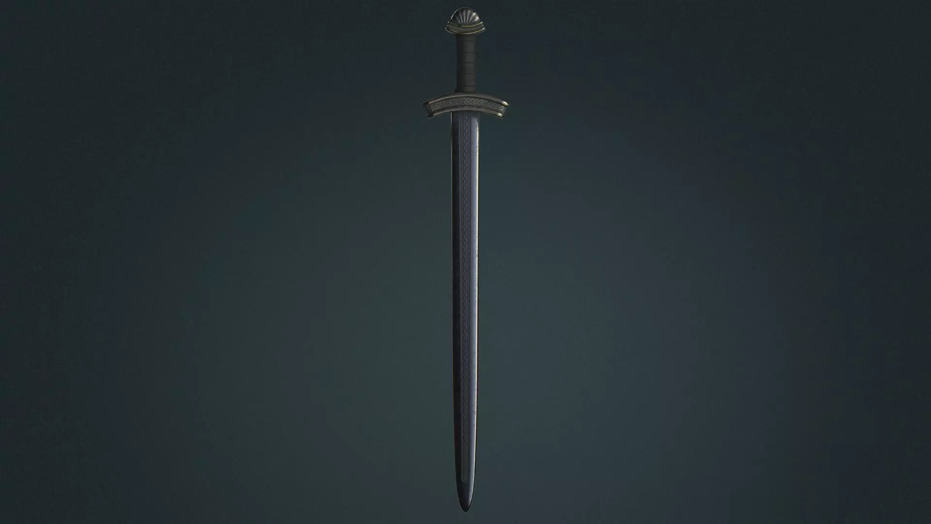 Viking Sword F - Fantasy Weapon Low-poly 3D model_0