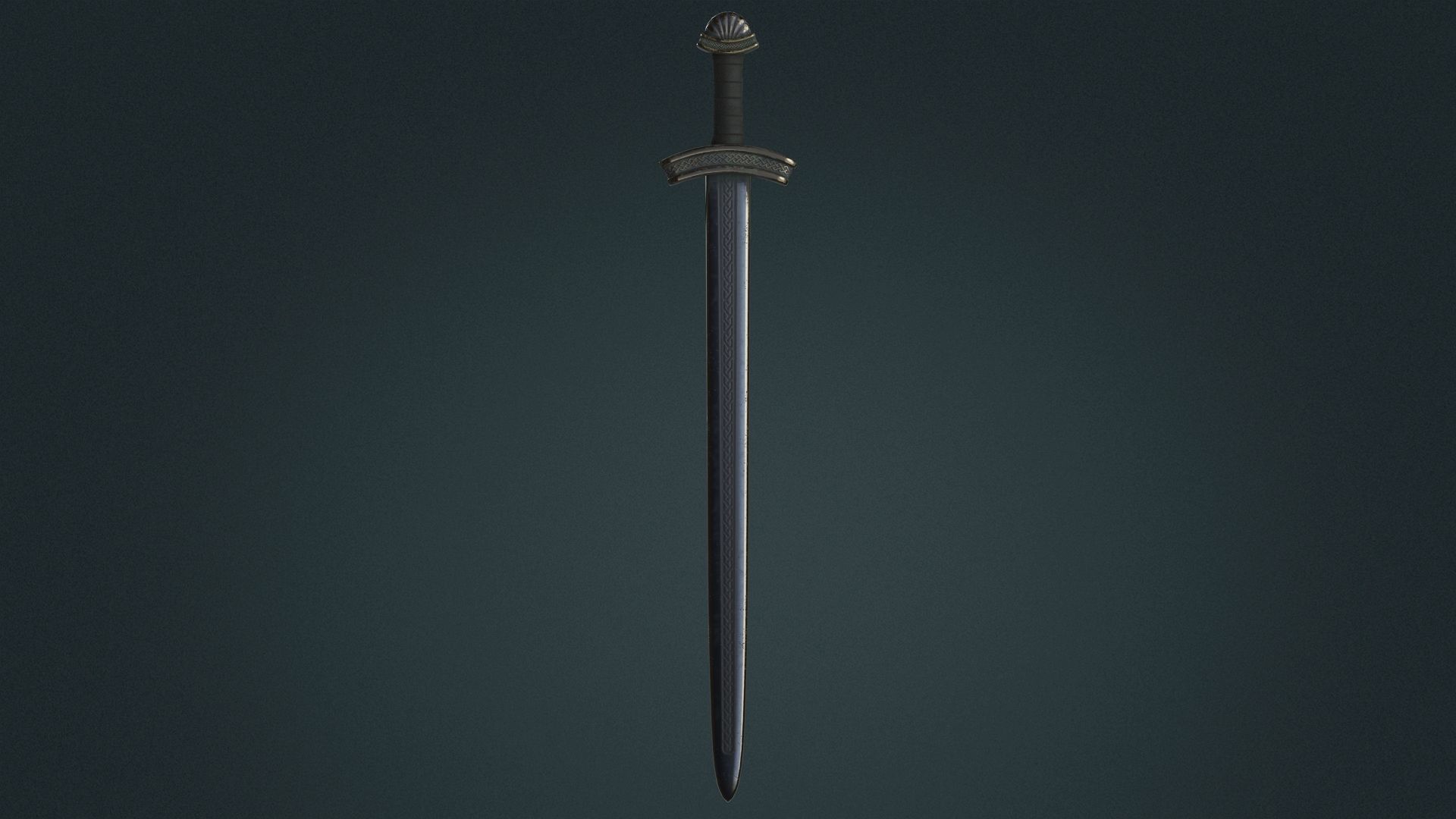 Viking Sword F - Fantasy Weapon Low-poly 3D model_8