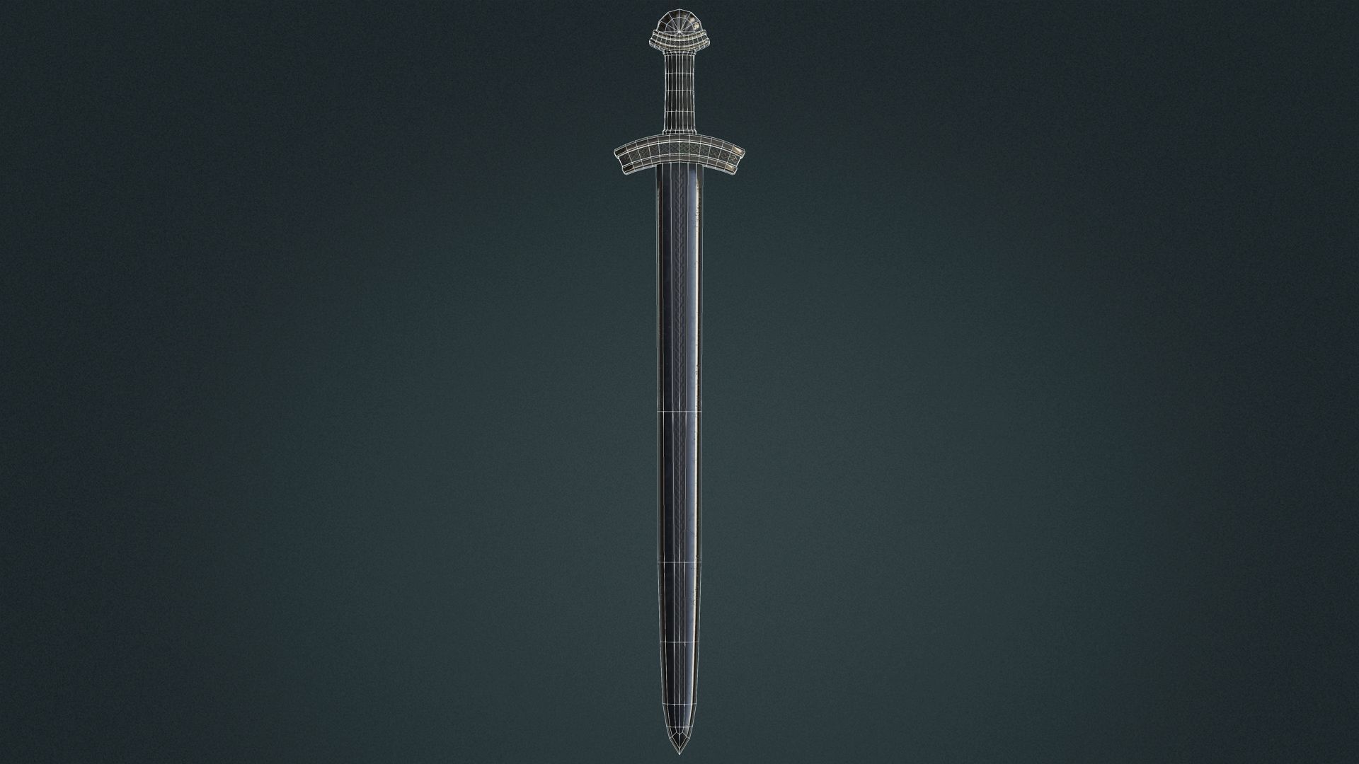 Viking Sword F - Fantasy Weapon Low-poly 3D model_12