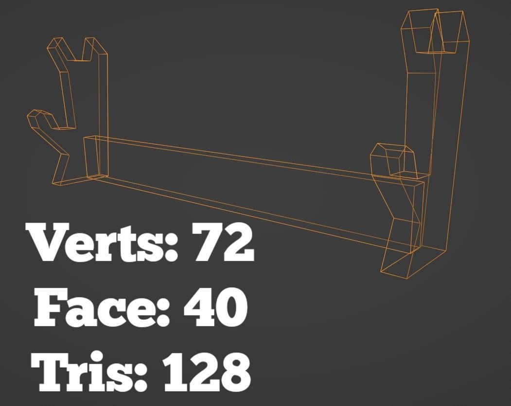 Katana and Scabbard with Suport PBR Lowpoly Low-poly 3D model_17