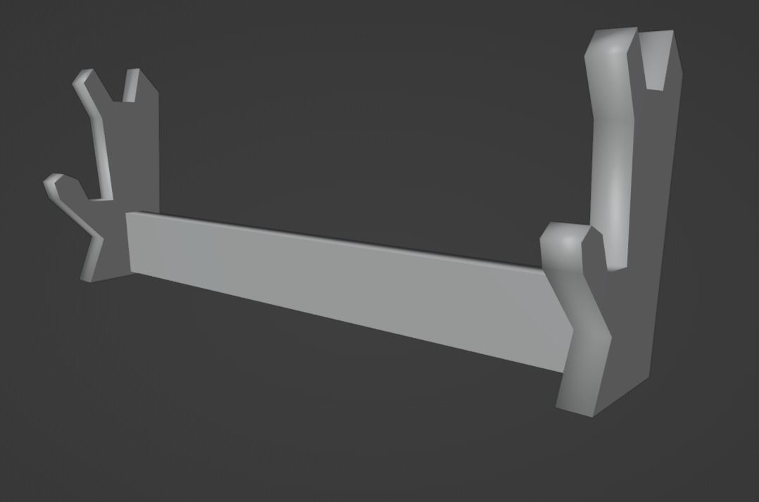 Katana and Scabbard with Suport PBR Lowpoly Low-poly 3D model_16