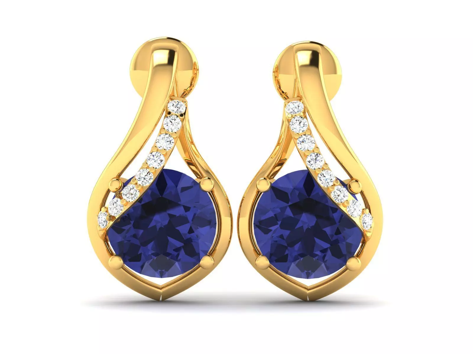 Women Diamond Earrings 3D print model
